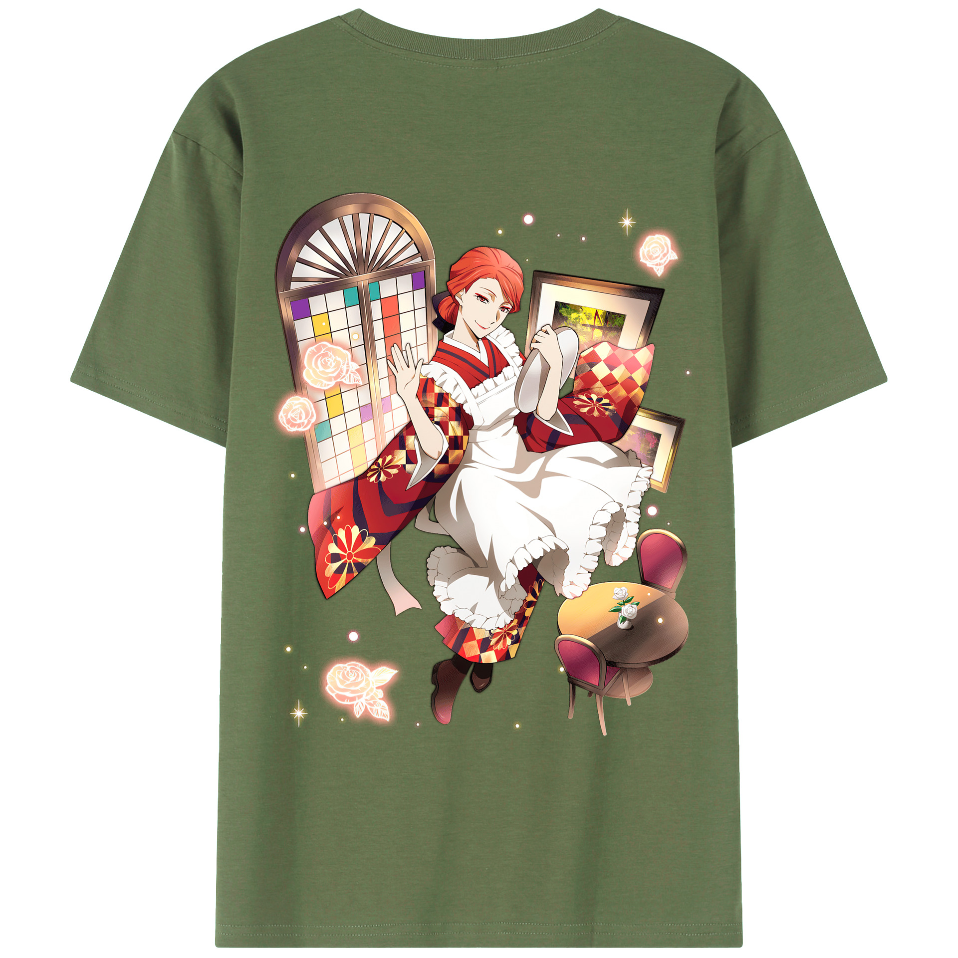 （画像用） 文豪ストレイドッグス Bungo Stray Dogs 綿100％ メンズ半袖Tシャツ（バックプリント） 通気性